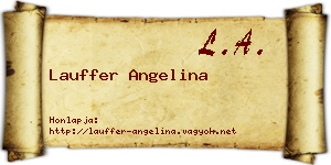 Lauffer Angelina névjegykártya